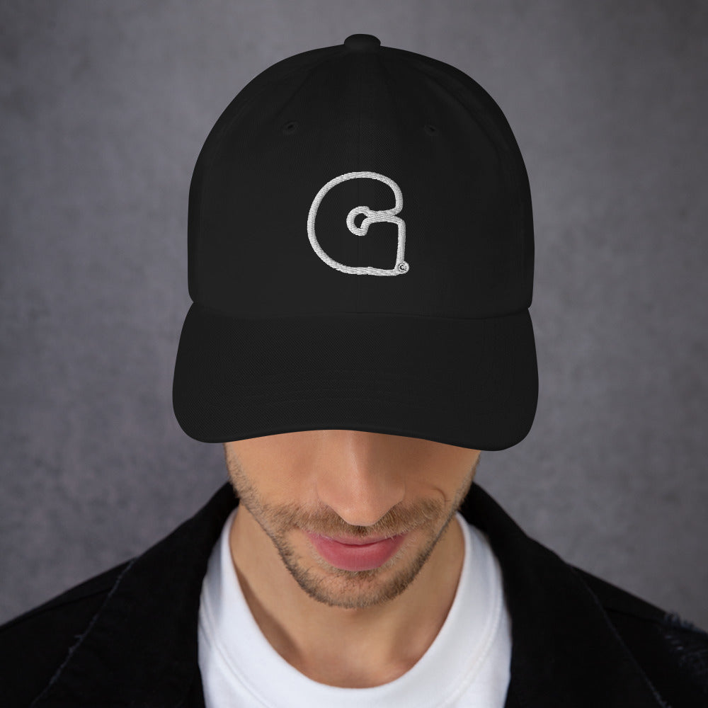 Grapes Logo Dad Hat. Black