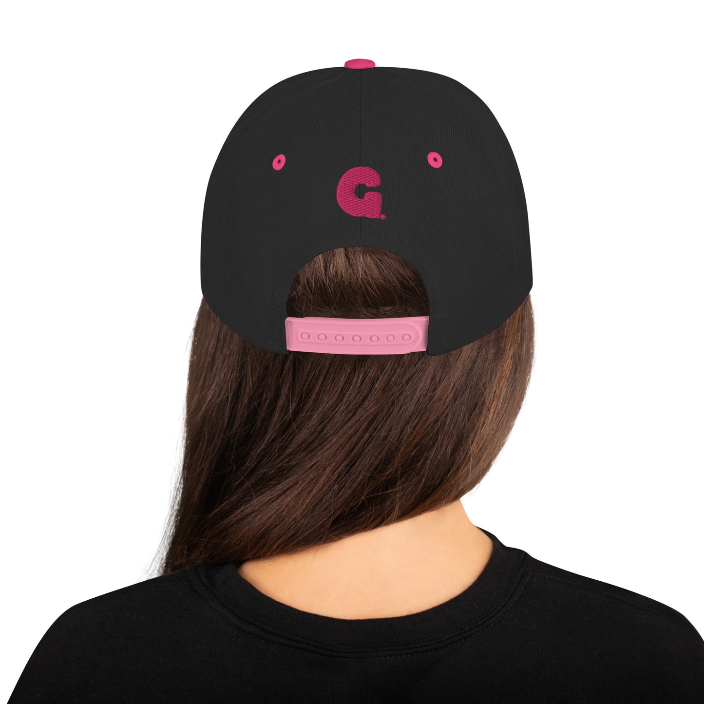 Grapes Reign Snapback Hat: Black & Pink