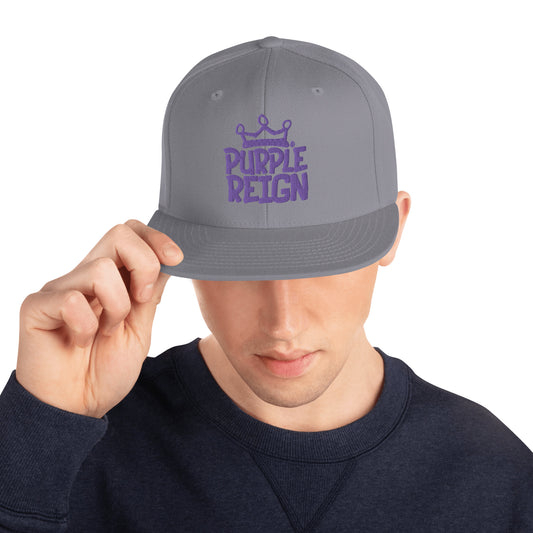 Grapes Reign Snapback Hat: Grey