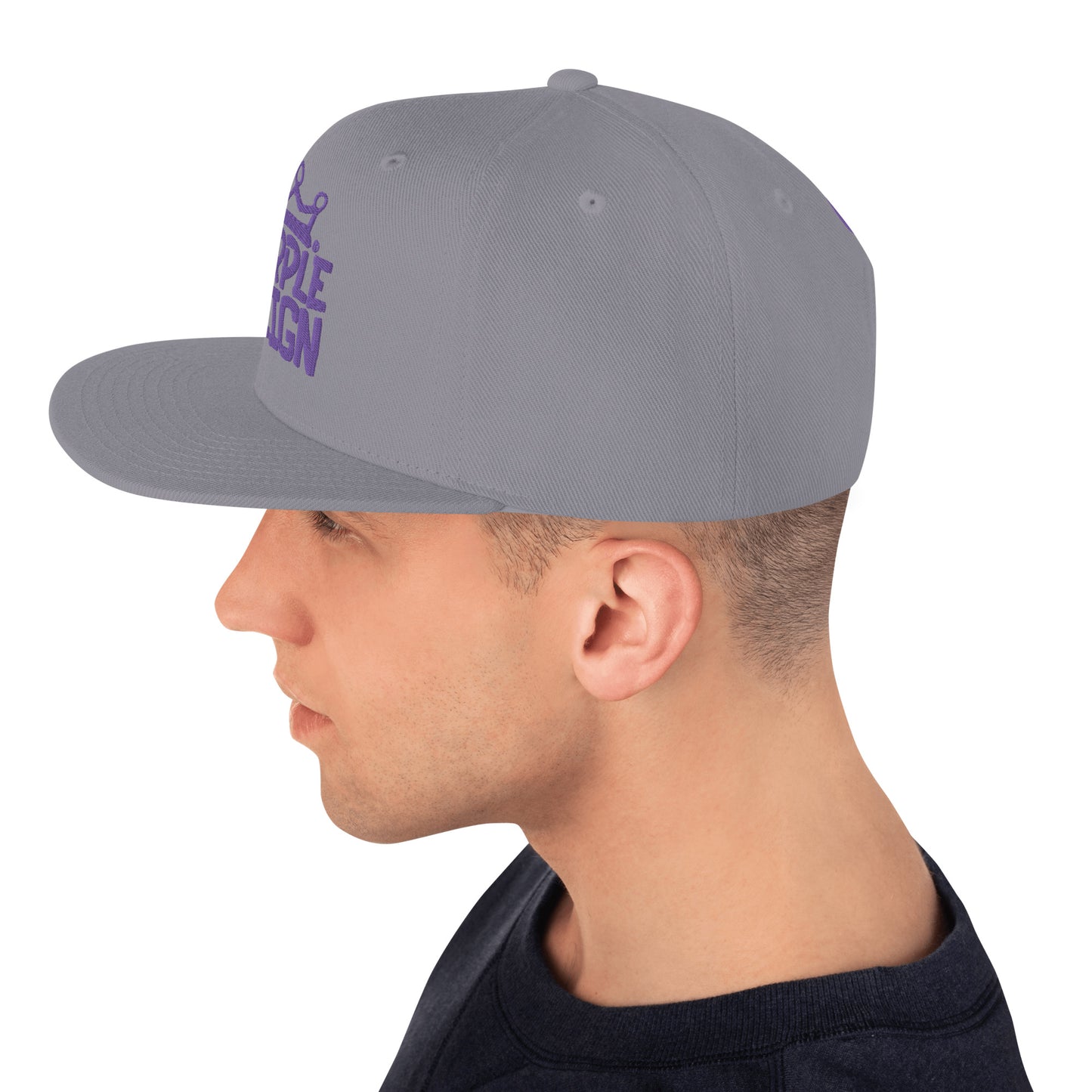 Grapes Reign Snapback Hat: Grey