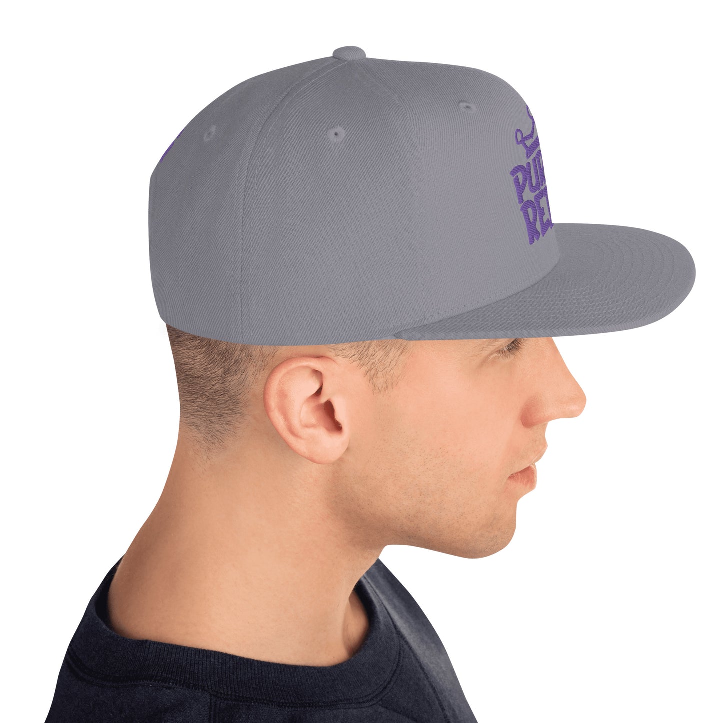 Grapes Reign Snapback Hat: Grey