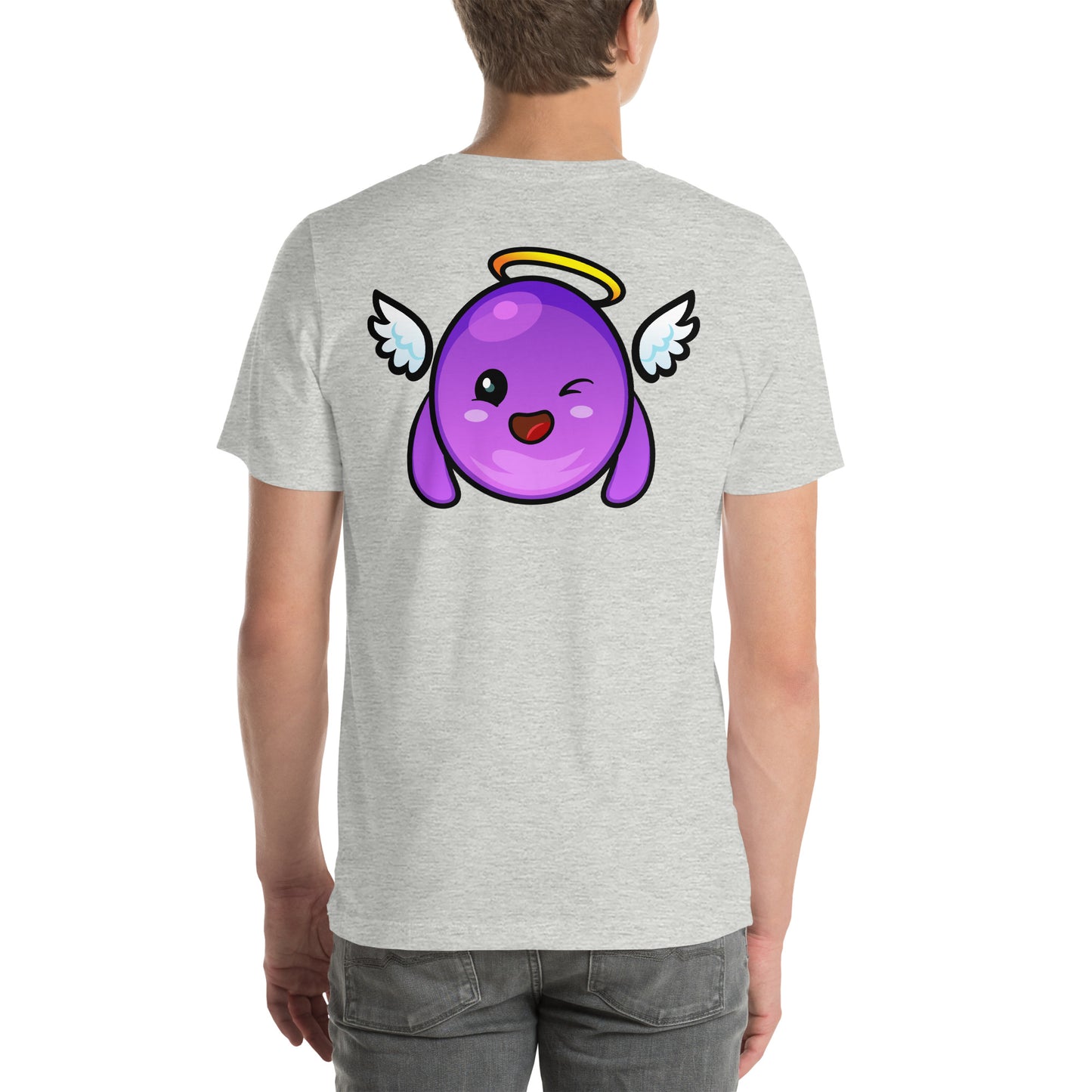 THE Angel Grapes T-Shirt. Heather/White