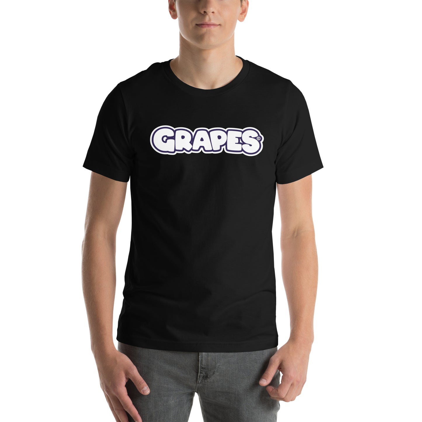 Grapes Logo Unisex T-Shirt. Black