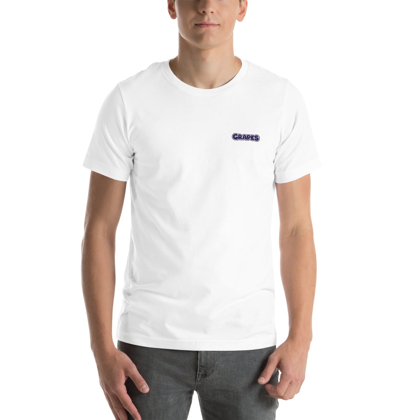 THE Angel Grapes T-Shirt. Heather/White